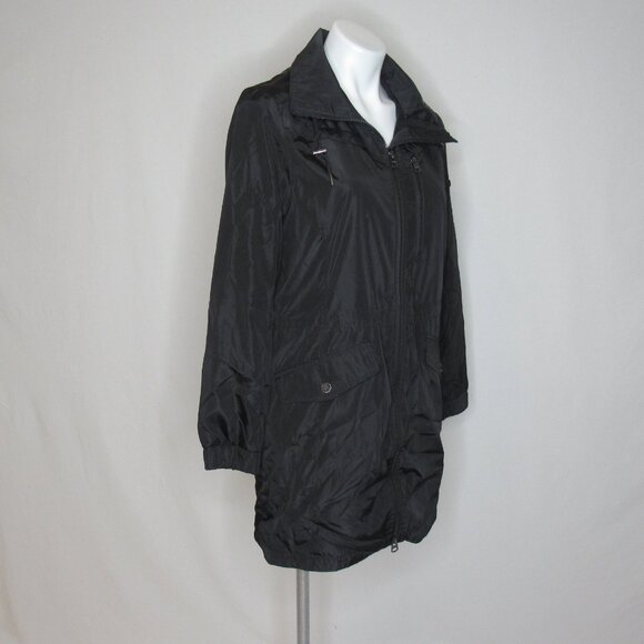 Lucky Brand Black Full Zip Hooded Windbreaker Performance  Parka Women's S Small - Picture 4 of 9